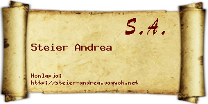 Steier Andrea névjegykártya